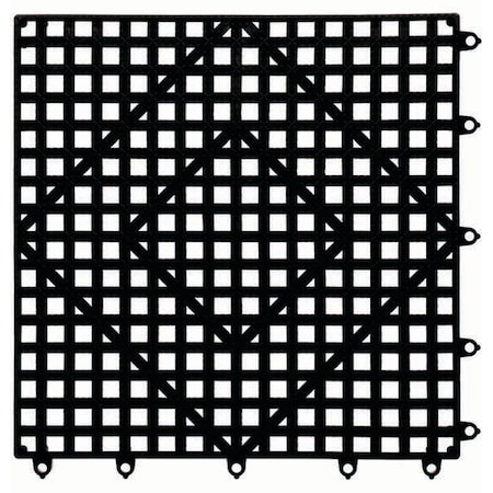 San Jamar San Jamar 12"x12" Black Versa-Mat VM5280BK